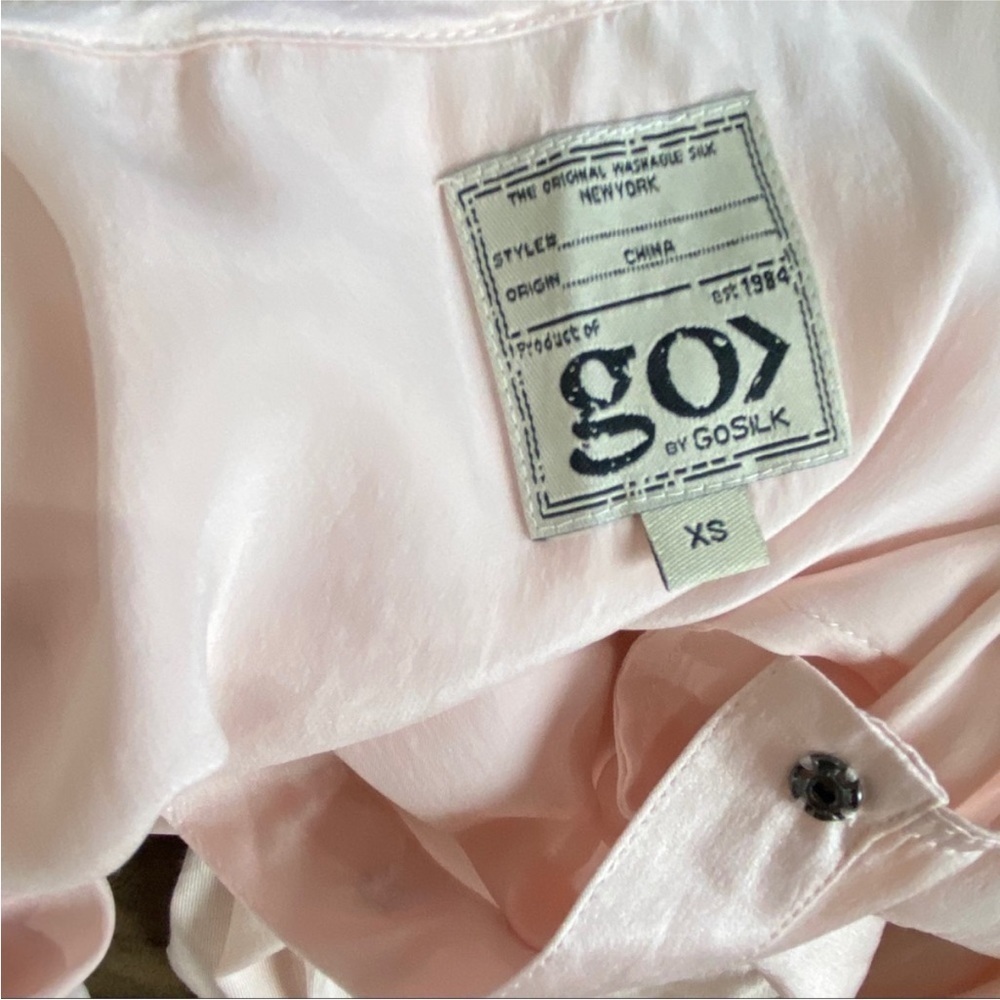 Go by Go Silk light pink blouse NEW - Picture 7 of 8